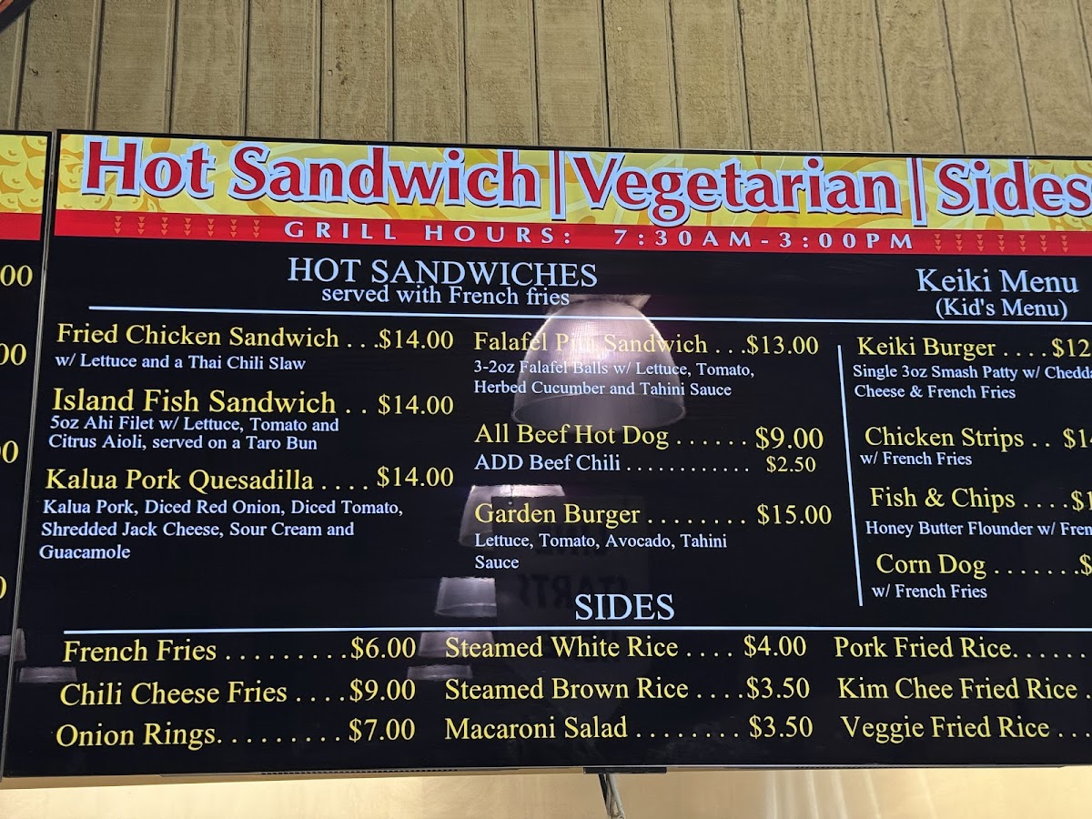 Menu Aunty Pat's Cafe & Grill-1